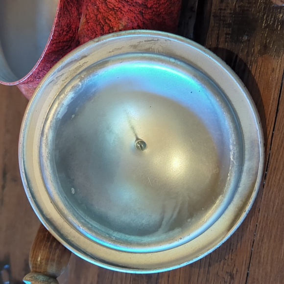 Unique & Vintage Red Enamel Fondue Pot - Picture 6 of 10